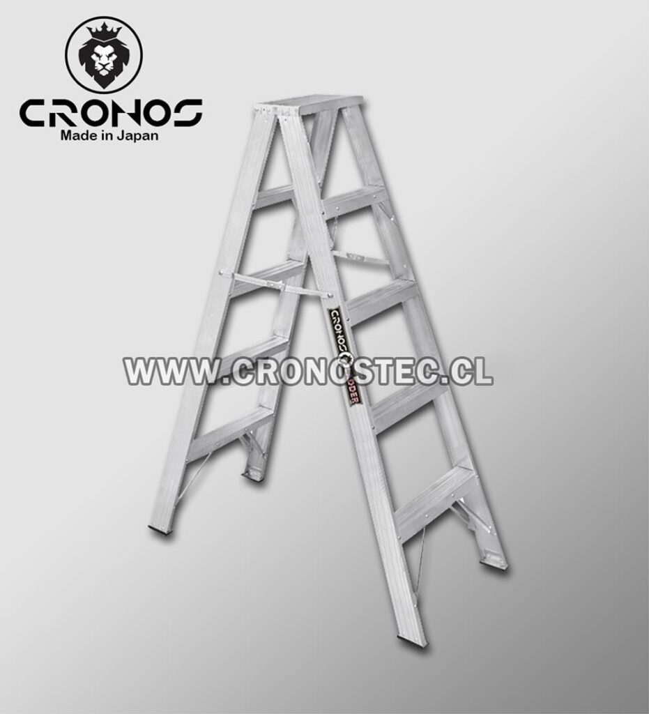 Escalera Tijera Doble Acceso De Aluminio 1.20 M/ 4 P.